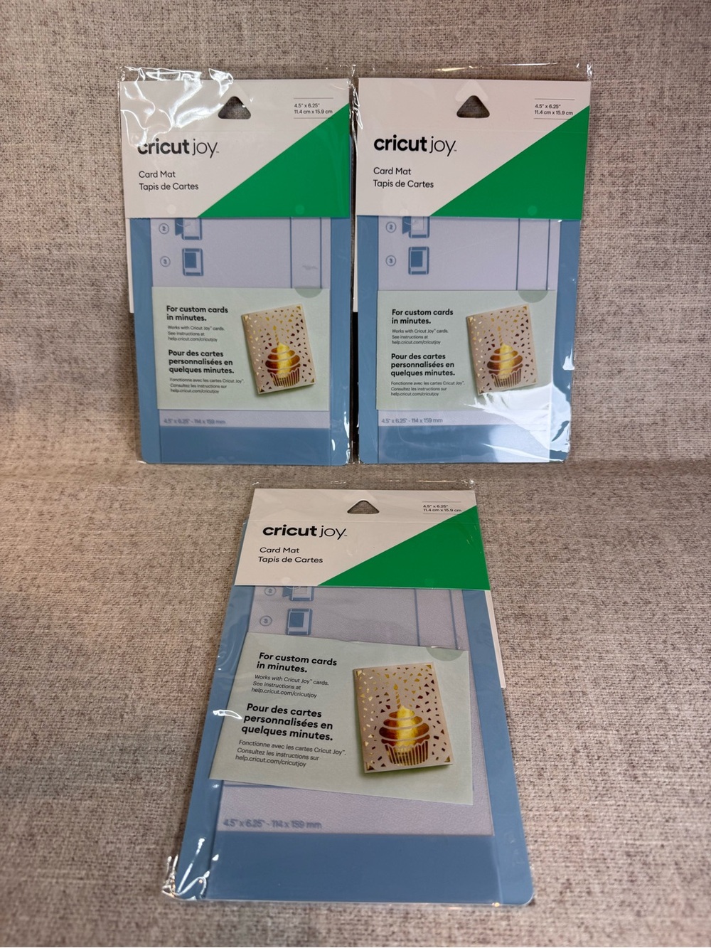 Cricut Joy Card Mat bundle includes 3 unopened mats 4.5" x 6.25"